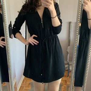 Black zip tie dress